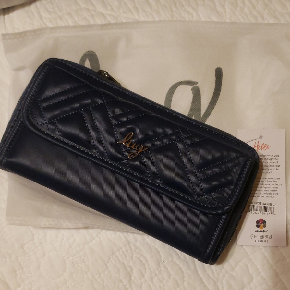 NWT Lug Satin Luxe Kick Flip In Indigo Blue